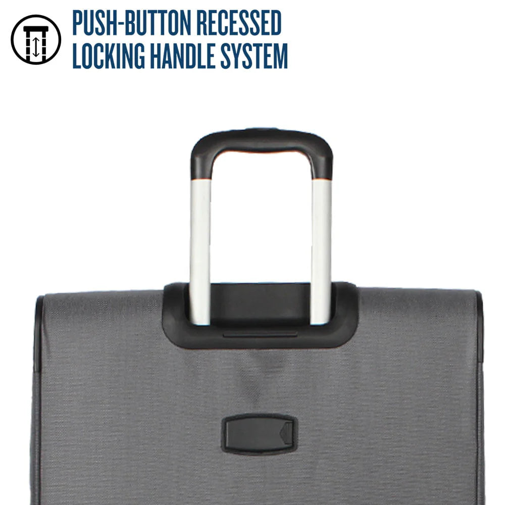 Protege, Arendale Soft Side 32°?Jumbo Expandable Checked Luggage, Charcoal