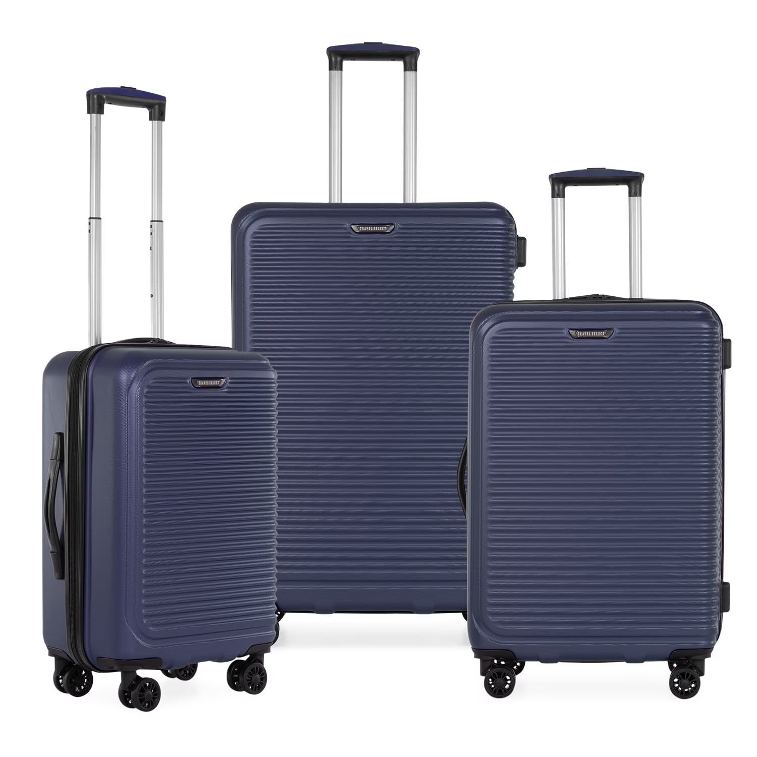 Travel Select Savannah Hardside Spinner Luggage Set, Silver, 3-Piece (20/24/28)