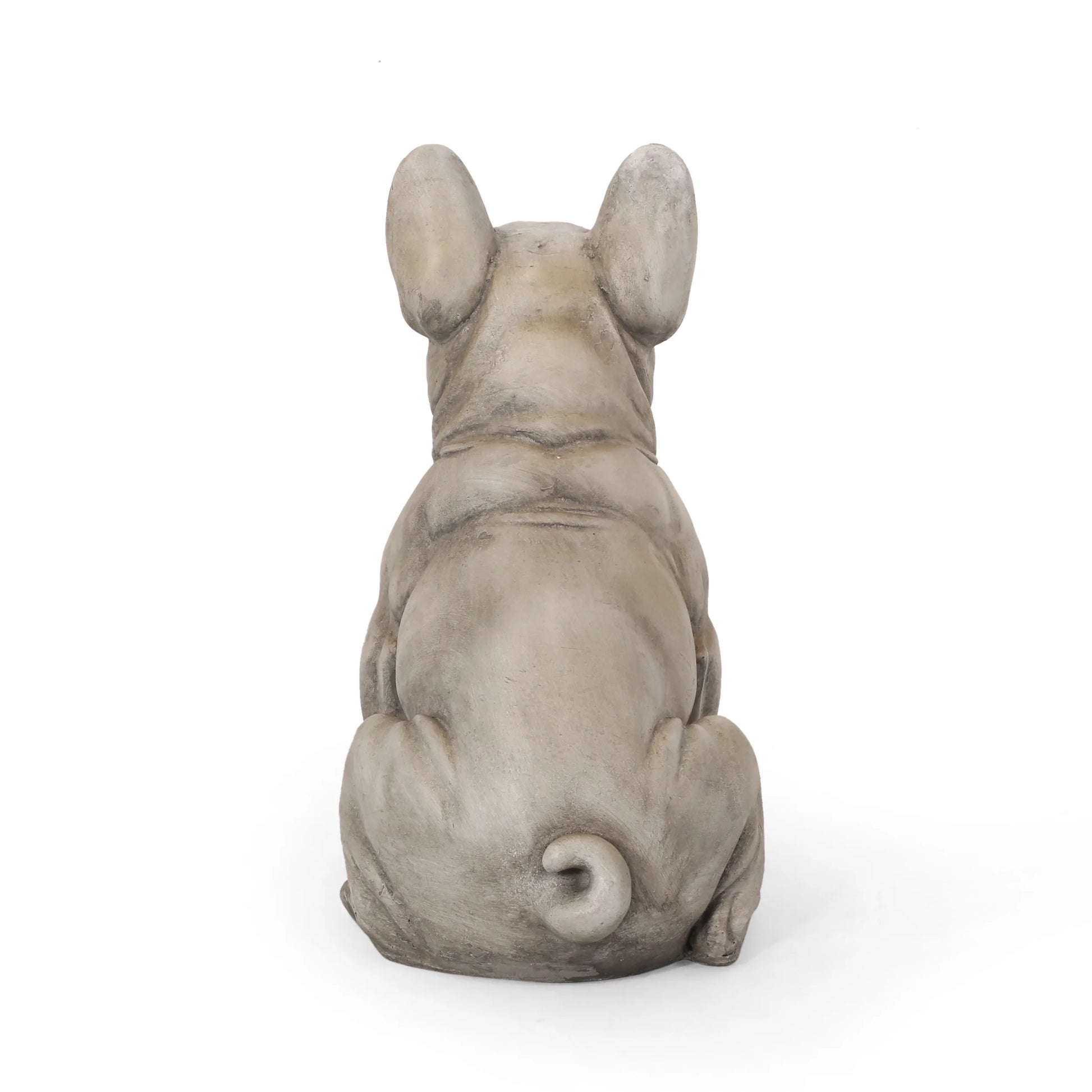 DUOSONG Dog Garden Sculpture Gray Glass Garden & Outdoor Water Fountains