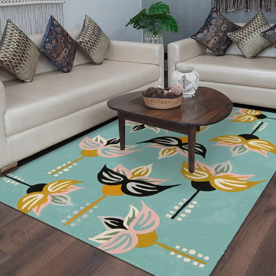 Bed, Living, Kids, room Rug, 5x8, 6x9, 7x10, Hand tufted carpet, Pastel Green area rug