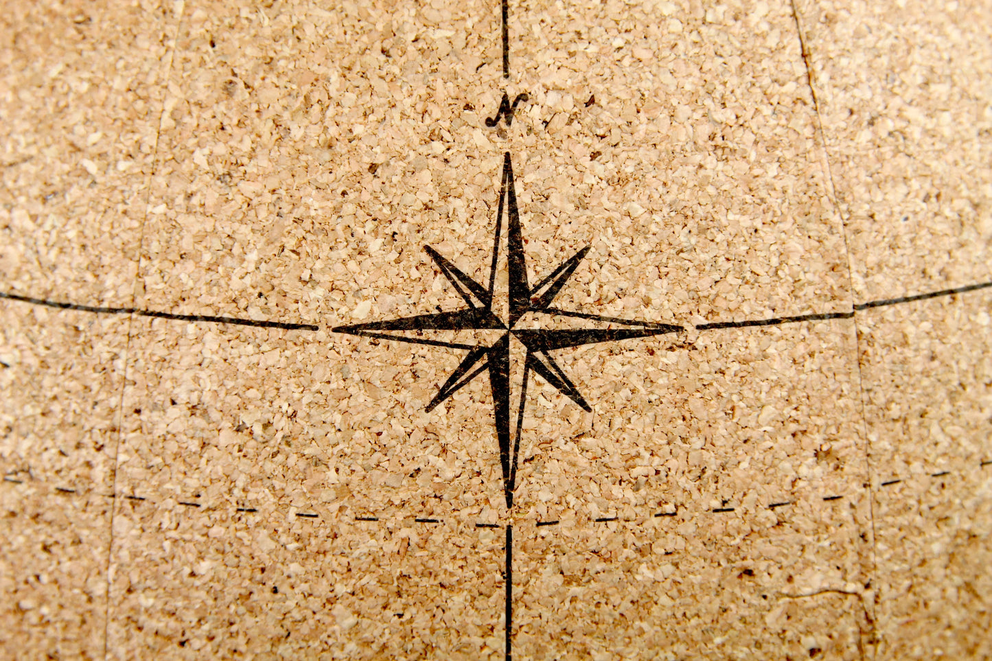 Suck UK | Large Black Cork Globe Map | With Push Pins | 10° ? 25cm