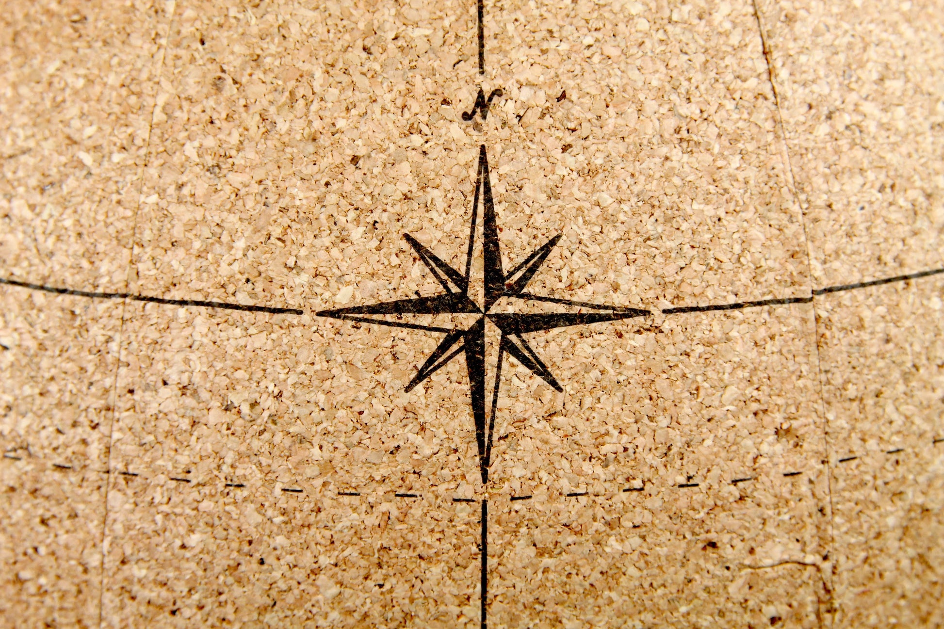 Suck UK | Large Black Cork Globe Map | With Push Pins | 10° ? 25cm
