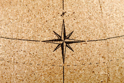 Suck UK | Large Black Cork Globe Map | With Push Pins | 10° ? 25cm