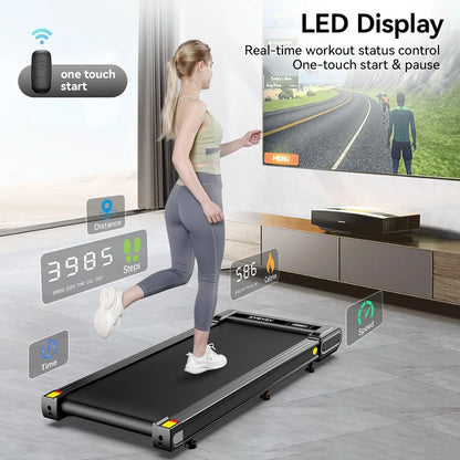 TOSSFD Treadmill Walking Pad with 6% Incline,2.5HP Under Desk Treadmill, Jogging Running Machine for Home Office X301