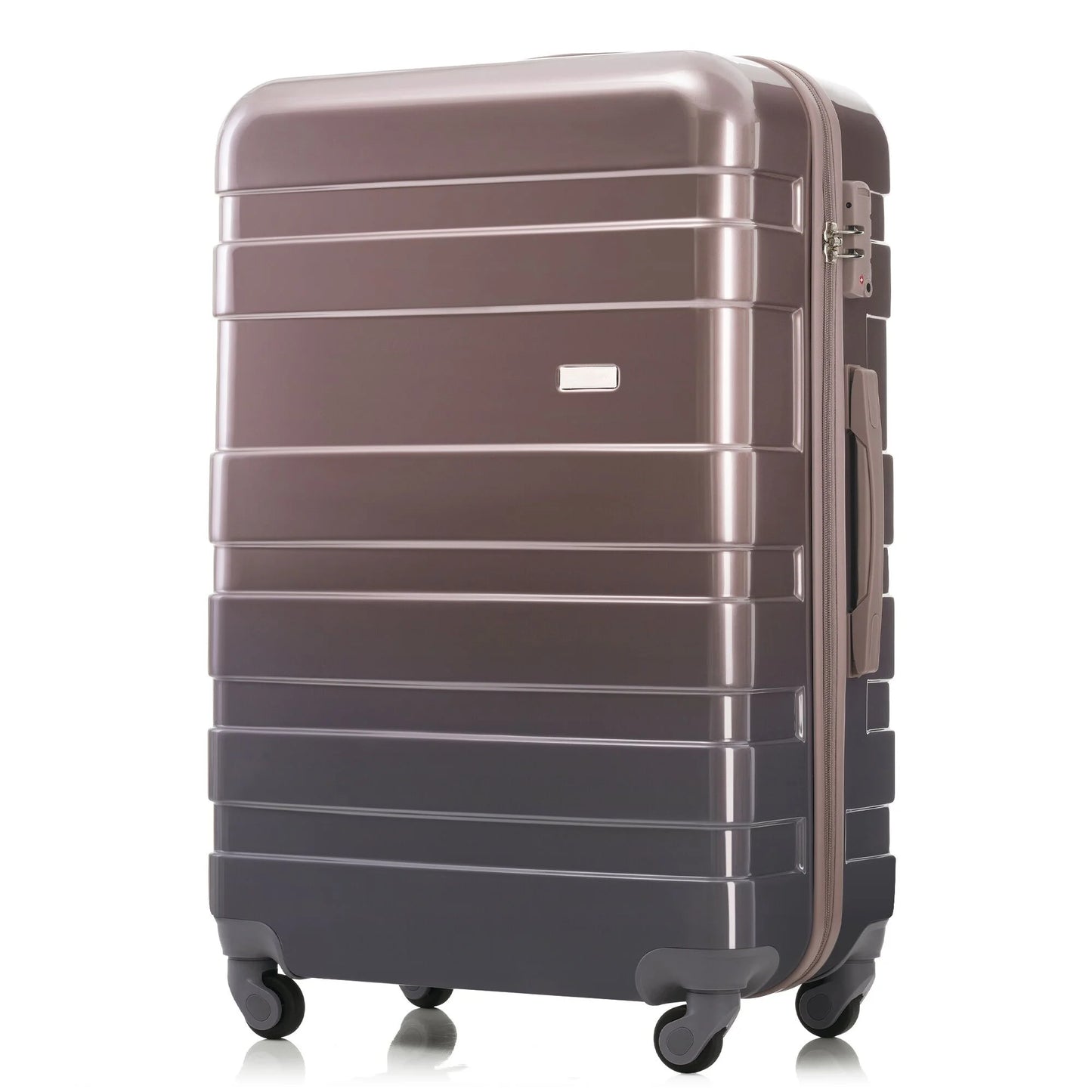 Hard Luggage Case Luggage Sets New Model ABS Hardshell 3pcs Clearance Luggage Hardside Lightweight Durable Suitcase sets Spinner Wheels Suitcase with TSA Lock 20''24''28''( golden),Travel Hard Case