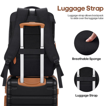 MIUSSE Carry on Luggage Set 3 Piece Hard Shell Luggage Sets with Spinner Wheels TSA Lock Carry on with Backpack Set