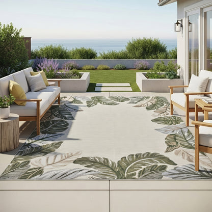 Laguna Indoor/Outdoor Area Rug, Molokai Ivory, 7’10” x 10’
