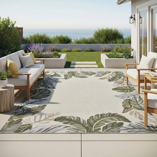 Laguna Indoor/Outdoor Area Rug, Molokai Ivory, 7’10” x 10’