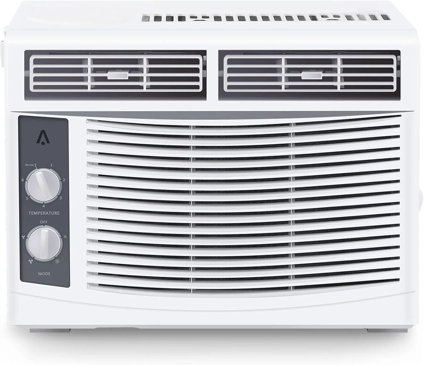 5,000 BTU Window Air Conditioner Unit - Cool up to 150 Sq. Ft. with Manual Adjustable Fan and Cooling Settings, Perfect for Small Bedroom, Living Room, Home Office, Easy Install Kit Included, White