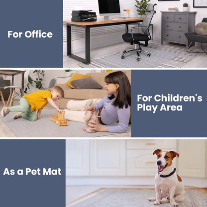 HOMWOO Office Chair Mat for Carpet Floor, Computer Desk Chair Mat for Low/Medium Pile Carpet, 36" x 48" Heavy Duty Polycarbonate Clear Floor Mat with Lip, for Home Office