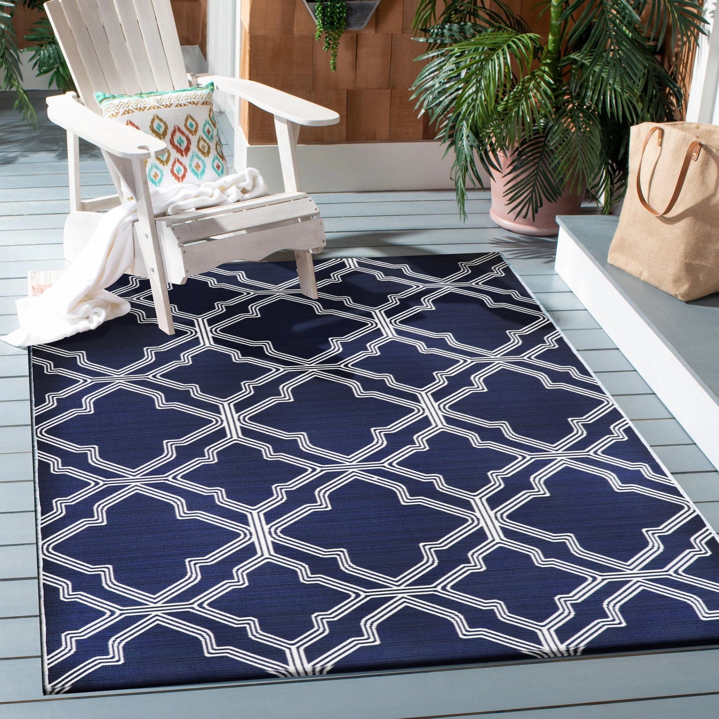 Better Homes & Gardens Trellis/Stripe Reversible Outdoor Rug