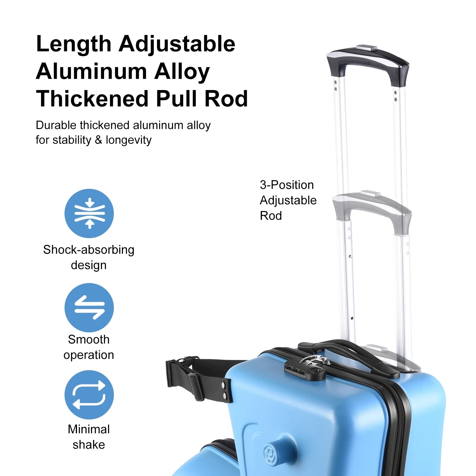 20" Children's Ride-On Luggage with Safety Belt Matte Finish, Silent Wheels, Spacious Compartment for Ages 3-12 travel suitcase