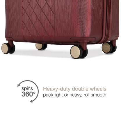 BADGLEY MISCHKA Diamond 3 Piece Expandable Luggage Set (Burgundy)