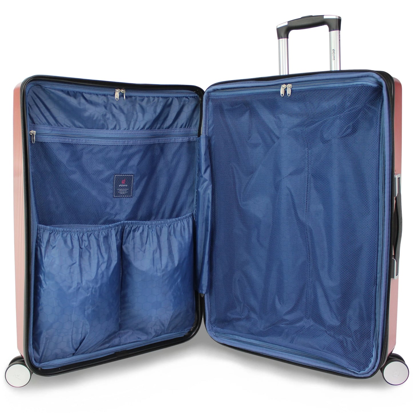 World Traveler Dejuno Monarch 26-Inch Polycarbonate Spinner Luggage - Rose Gold