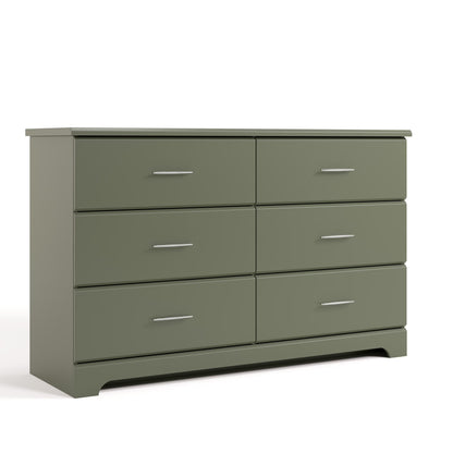 Storkcraft Brookside 6 Drawer Nursery Double Dresser, Driftwood