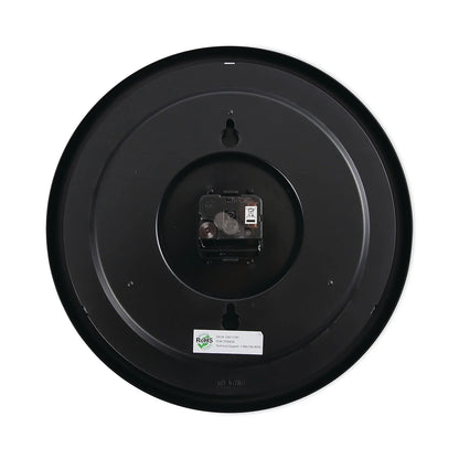 Universal Indoor/Outdoor Clock, 13 1/2", Black