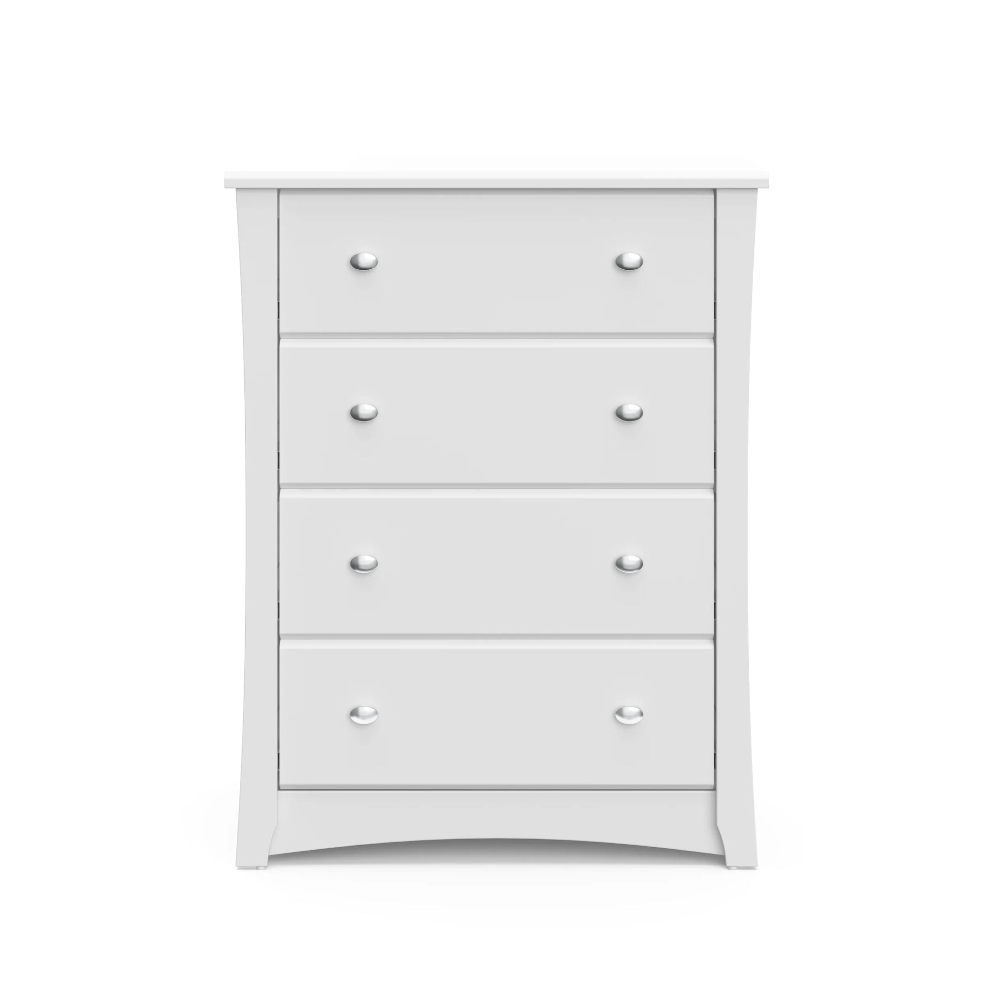 Storkcraft Crescent 4 Drawer Childrens Nursery Dresser, White