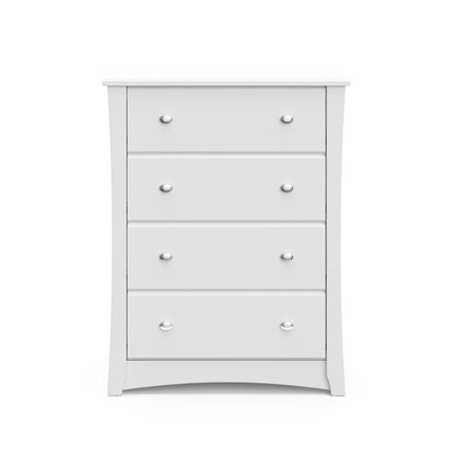 Storkcraft Crescent 4 Drawer Childrens Nursery Dresser, White