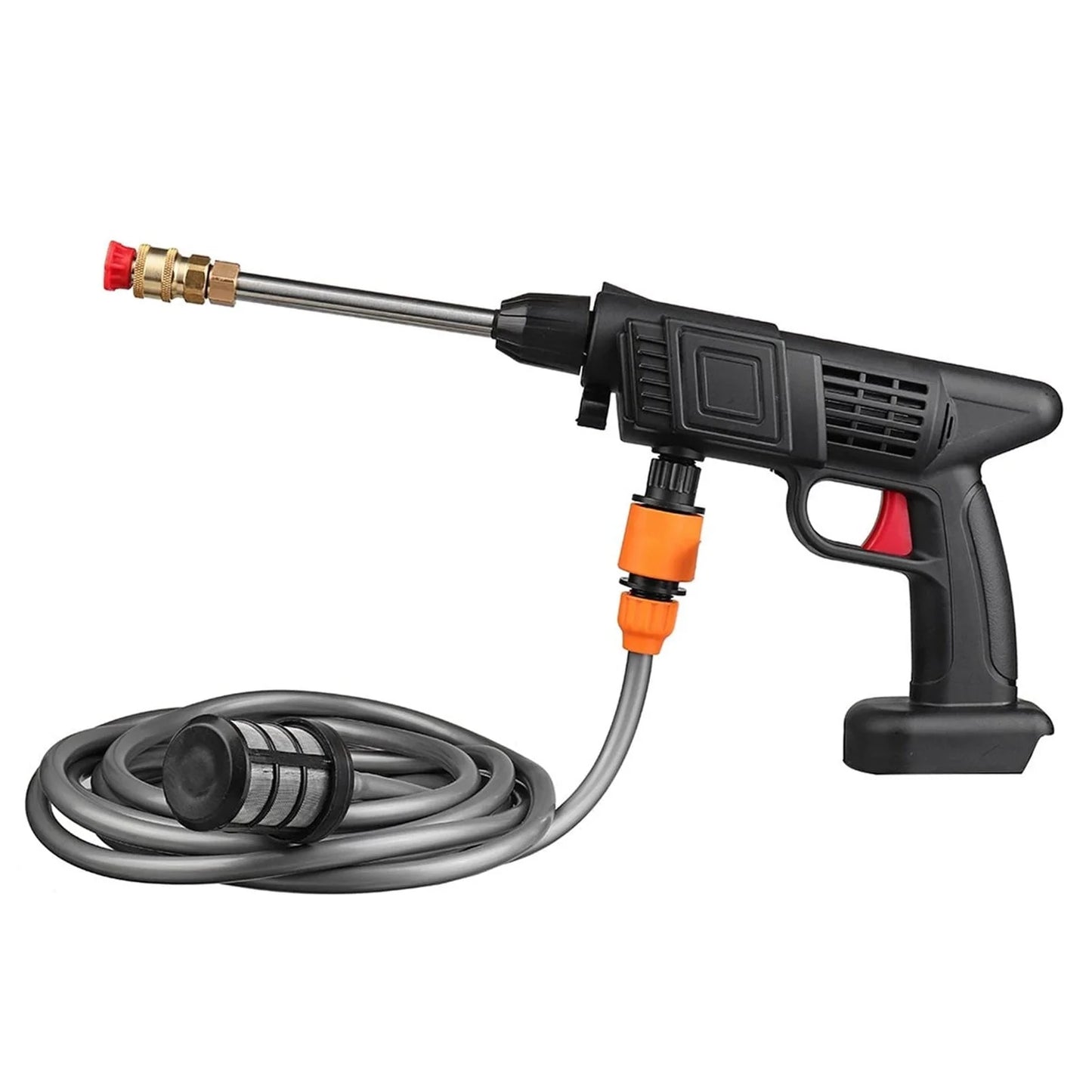 Mixfeer Cordless Pressure Washer, 50 PSI Portable Pressure Cleaner Handheld with One Battery and 24V 1500mAh Rechargeable Battery Electric Pressure Washer for Washing Cars, Watering Flowers, Cleani