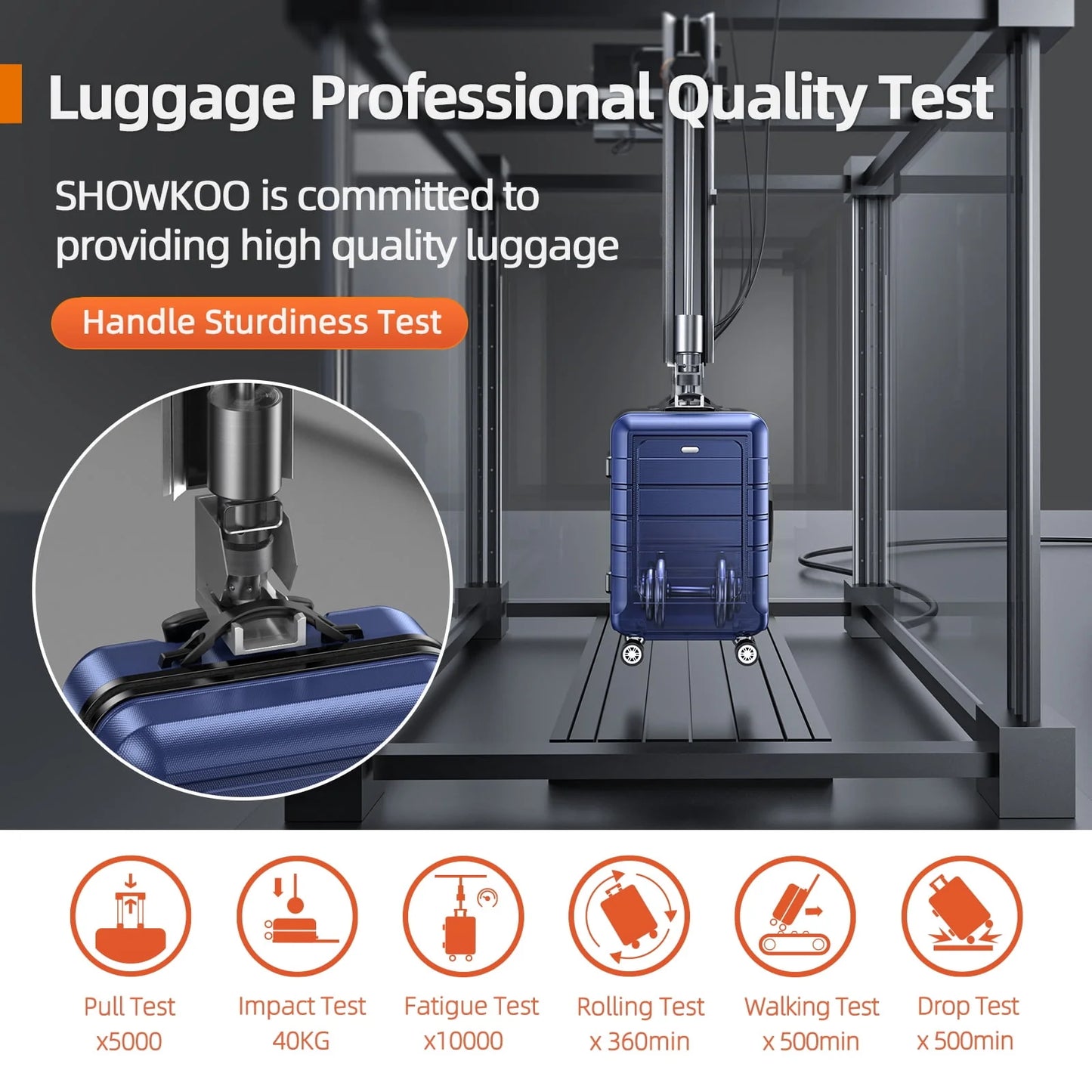 SHOWKOO 3 Piece Luggage Set Expandable ABS Hard Shell luggage Set Double Spinner Wheels Suitcase