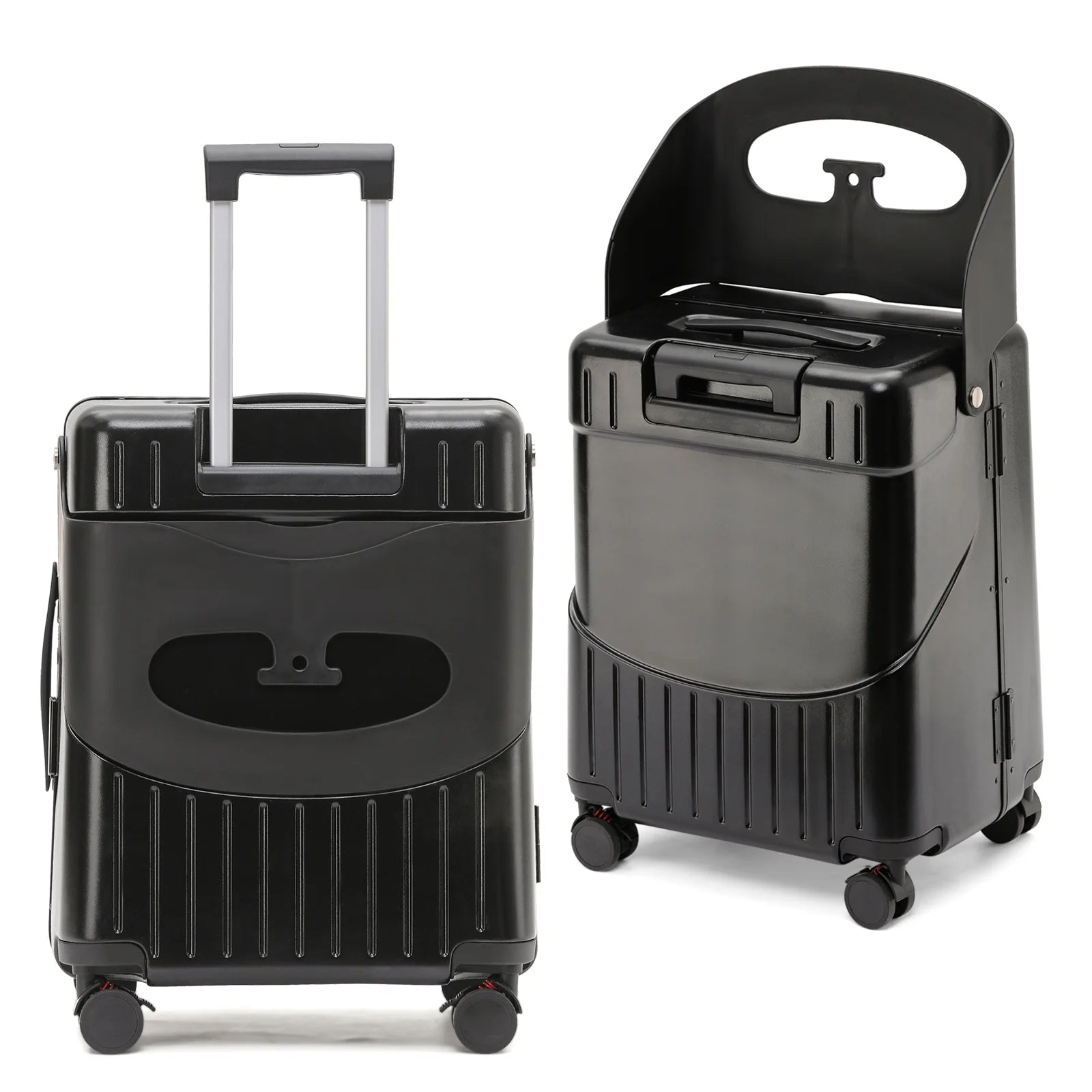 22 Inch TSA Lock Luggage with for Kids& Adult,Check in Lockable Spinner Wheels Free Luggage Cover and Safety Seatbelt Travel Suitcase