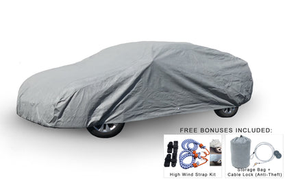 Indoor Car Cover Compatible with BMW 02 Series 1602, 1802, 2002 1966-1973 - Black Satin - Ultra Soft Indoor Material - Guaranteed Includes Storage Bag