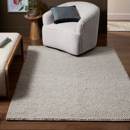 TOWN & COUNTRY TERRA Olea Bubble Texture Handcrafted 100% Wool Area Rug, Beige, 5'x7°