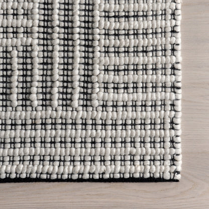 Rugs USA Devon Wool Blend Area Rug, 5' x 8', Devon Ivory