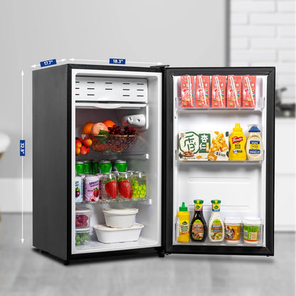 Smad 3.2 Cu ft Compact Refrigerator 115V Quiet Fridge Fresh Food Energy Saving Home Office Bedroom