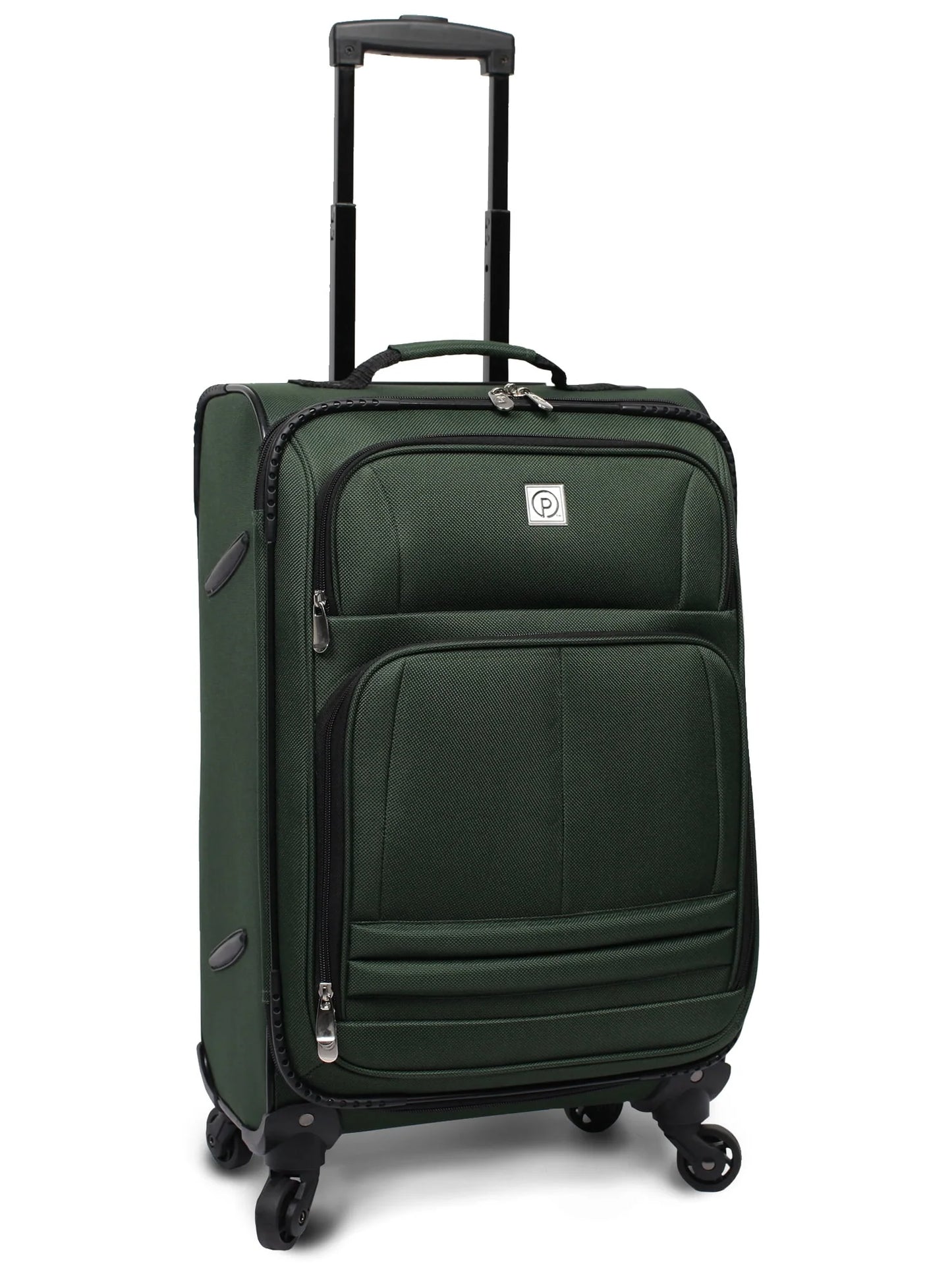 Protege 21" Carry-on Elliptic 4-Wheel Spinner Luggage, Green (Walmart Exclusive)
