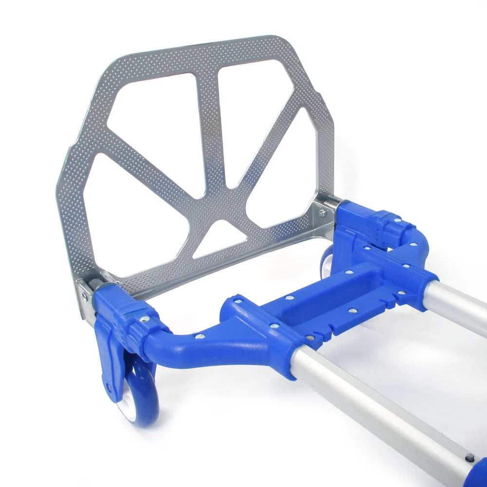 UBesGoo Portable Aluminum Folding Hand Truck Dolly Heavy-Duty Luggage Trolley Cart w/Telescoping Handle and PU Rubber Wheels for Home, Auto, Office,Travel Use (Multi-color)