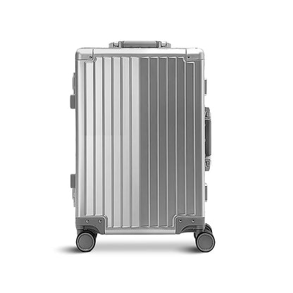 HDUTNGISN 14"x7.8°x19.6" Aluminum Carry-On Luggage Airline Approved,Zipperless Hard Shell with Spinner Wheels (20"Black)