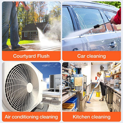 Mixfeer Cordless Pressure Washer, 50 PSI Portable Pressure Cleaner Handheld with One Battery and 24V 1500mAh Rechargeable Battery Electric Pressure Washer for Washing Cars, Watering Flowers, Cleani