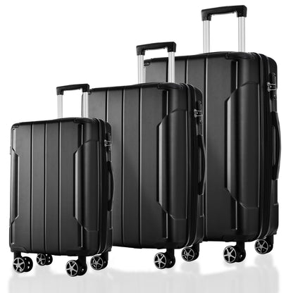 EUROCO 3 Piece Luggage Set, Expandable Hardshell Suitcase with TSA Lock and Double Spinner Wheels,ABS Lightweight Durable Travel luggage Set(20"/24"/28"),Blue