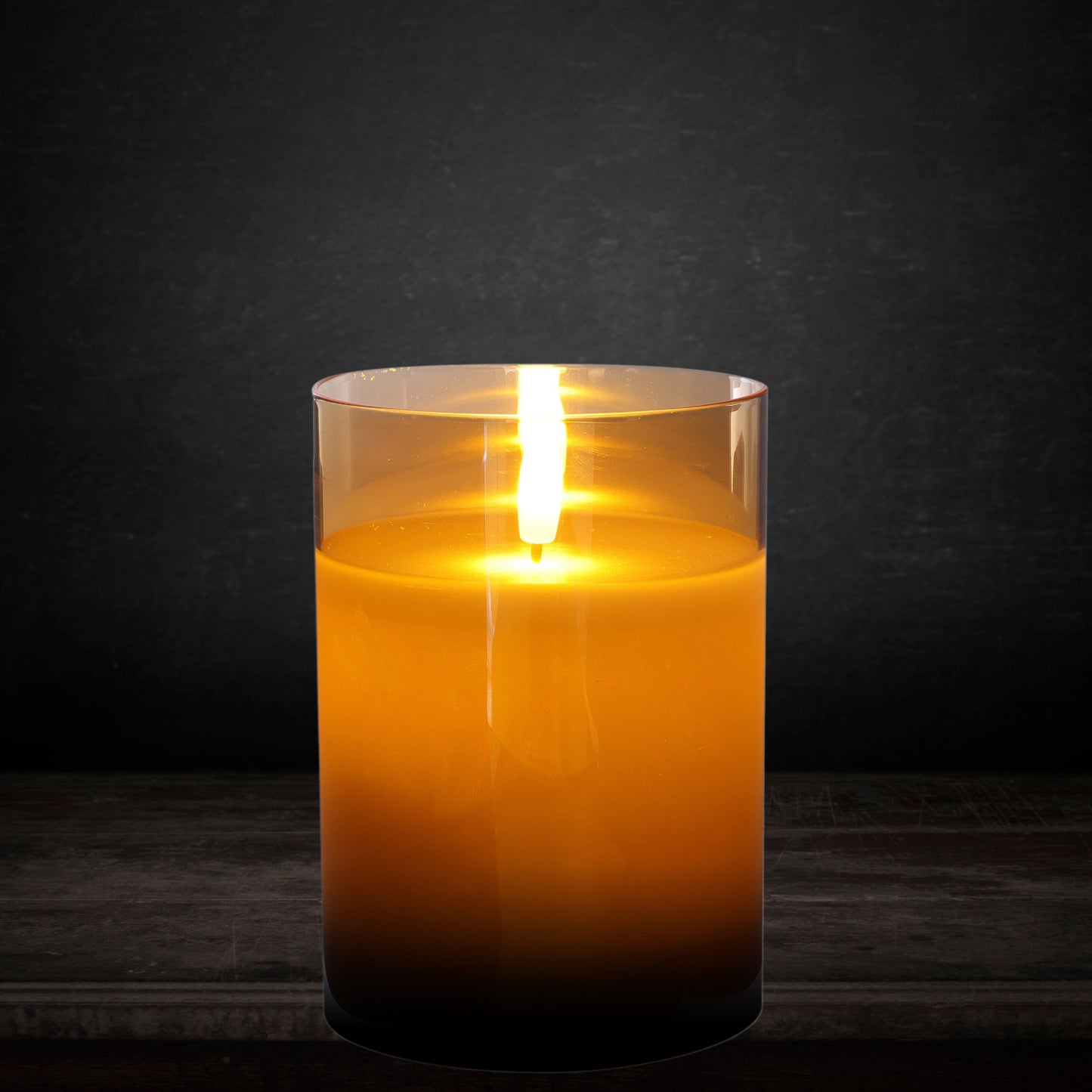 LumiPur 6-piece Flameless LED Candles Design Series Glass with Remote