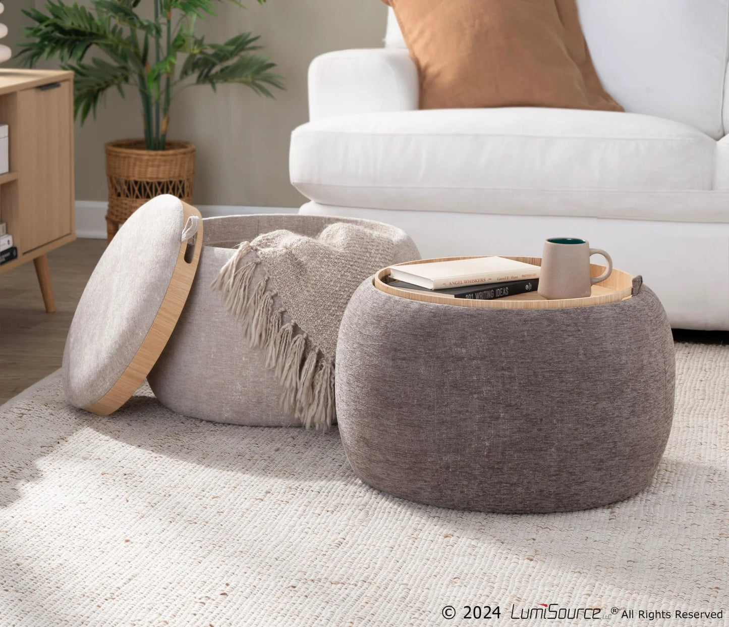 LumiSource Tray Pouf