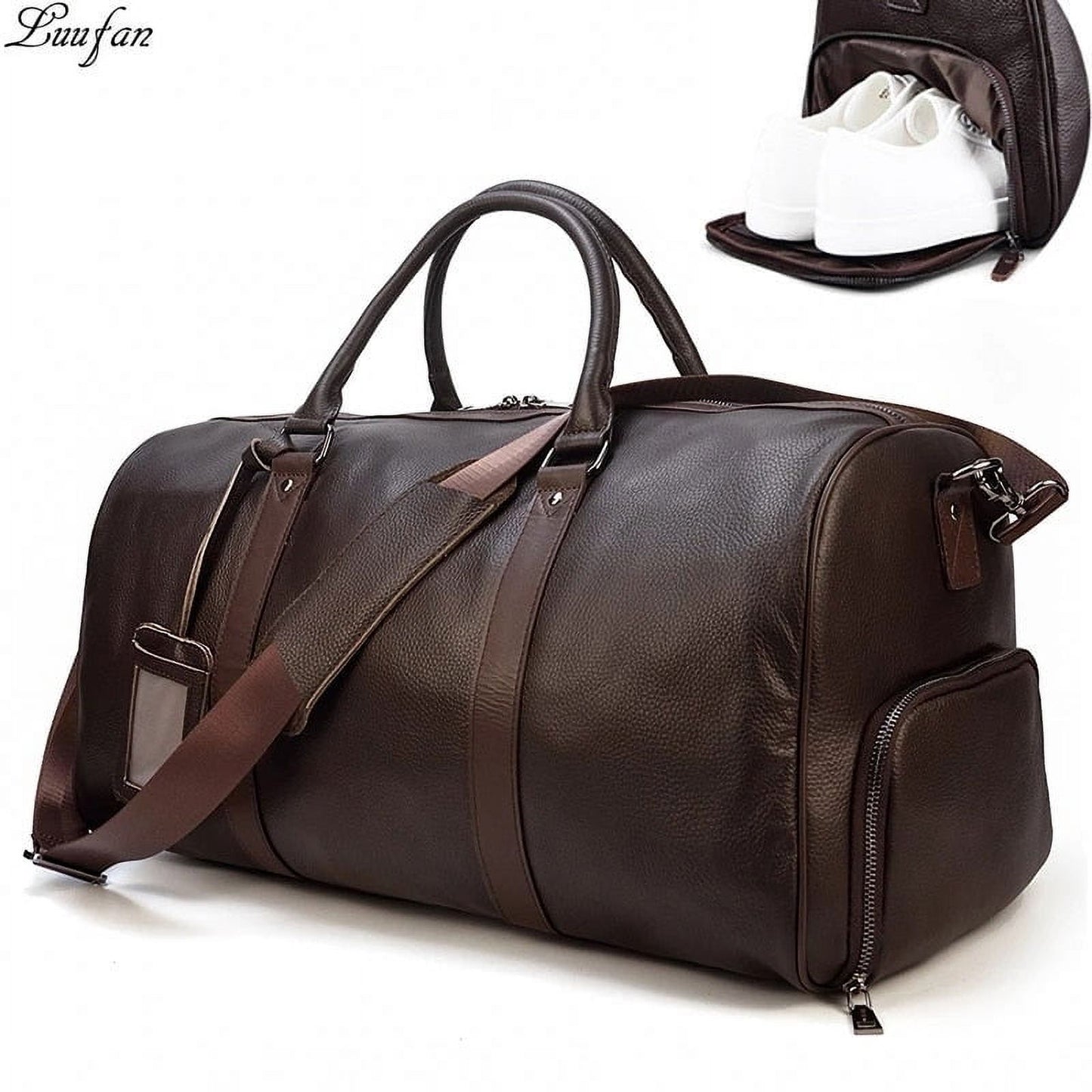 Zee Leather - Large Luggage/Travel made of Cowhide Genuine Leather Travel Duffle Bag