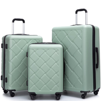 Luggage Sets Hardside 3 Piece, Hardshell Suitcase with Lightweight Durable Spinner Wheels,Black