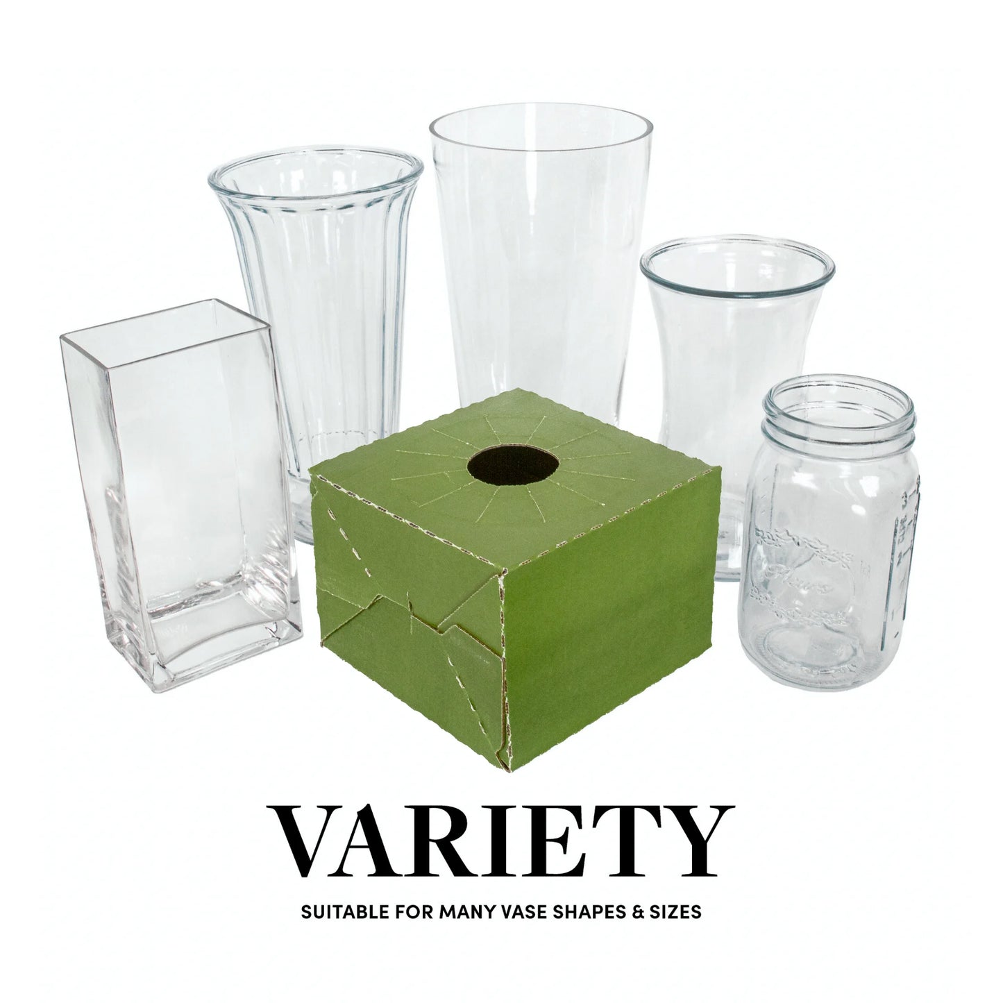 Holiday Designs - Pop-Up Florist Delivery Box, Heavy Duty Corrugated Cardboard Vase Boxes for Secure Floral Arrangements During Transport, 8 x 8 x 5 (Large - Bulk Case of 50)