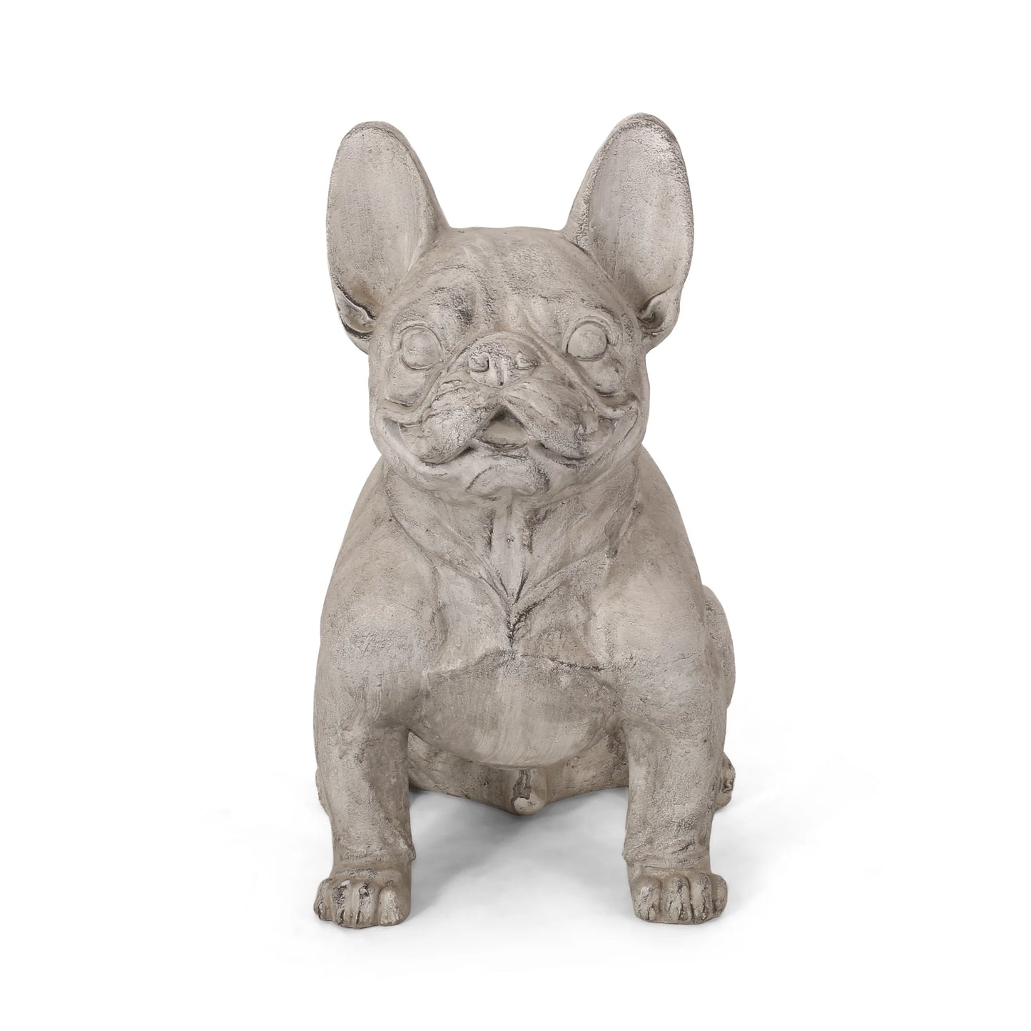 DUOSONG Dog Garden Sculpture Gray Glass Garden & Outdoor Water Fountains