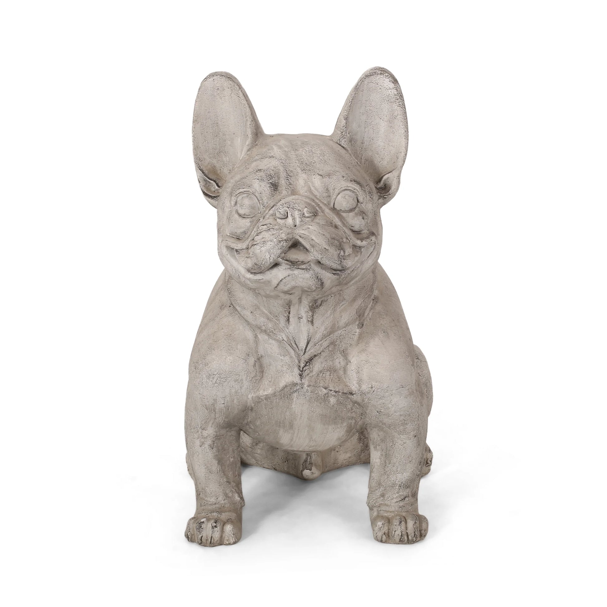DUOSONG Dog Garden Sculpture Gray Glass Garden & Outdoor Water Fountains