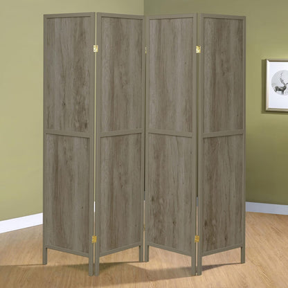 Privacy Screen 82.8'' W x 65'' H 6 - Panel Solid Wood Folding Room Divider, Natural,Outdoor Privacy Screen