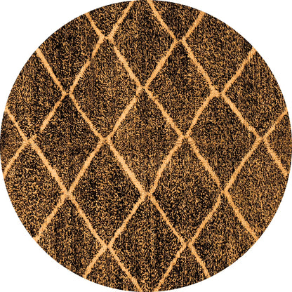 Ahgly Company Indoor Rectangle Abstract Orange Modern Area Rugs, 2' x 3'