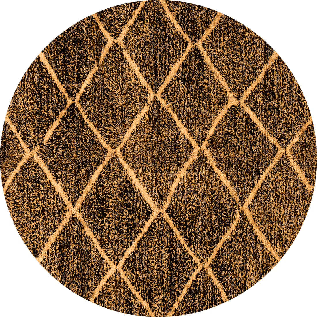 Ahgly Company Indoor Rectangle Abstract Orange Modern Area Rugs, 2' x 3'