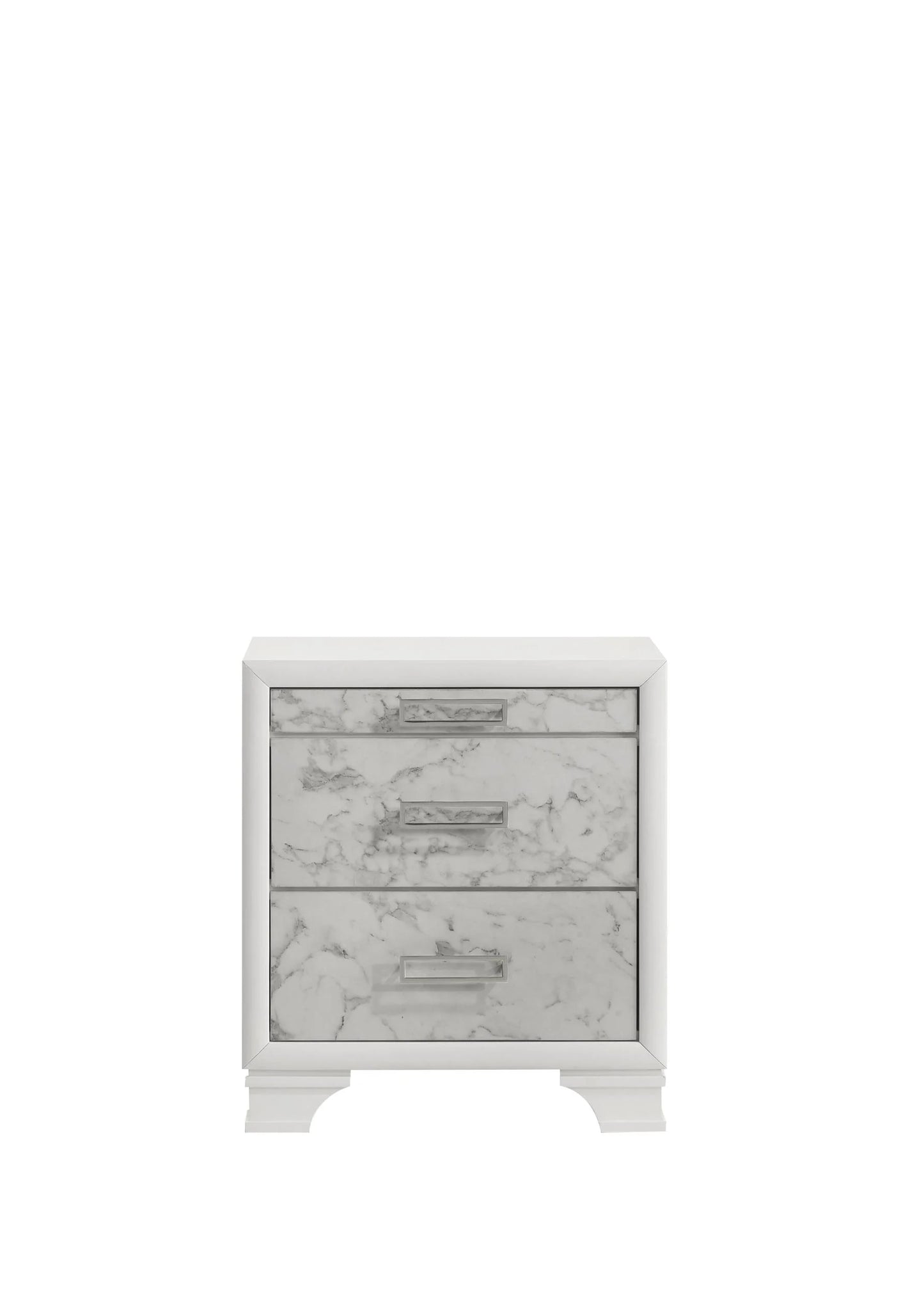 Soul Full 4PC Set including Manufactured Wood & Marble Accents in White