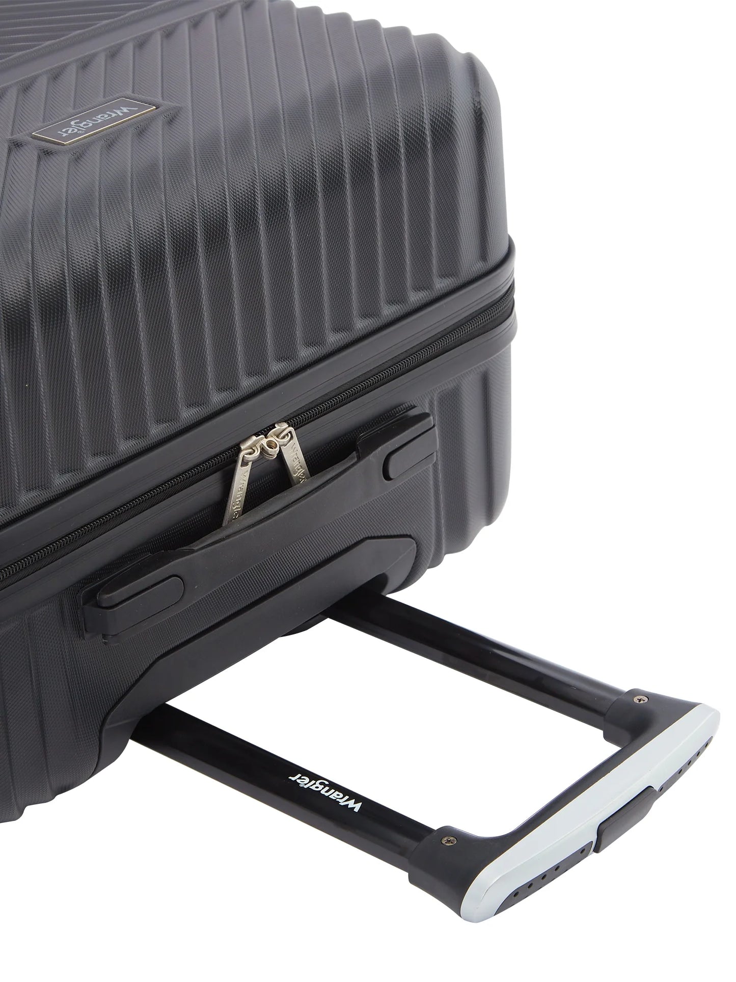 Wrangler 4 Pc Hardside Spinner Luggage Set with 20" & 25" Suitcases and Packing Cubes, Black