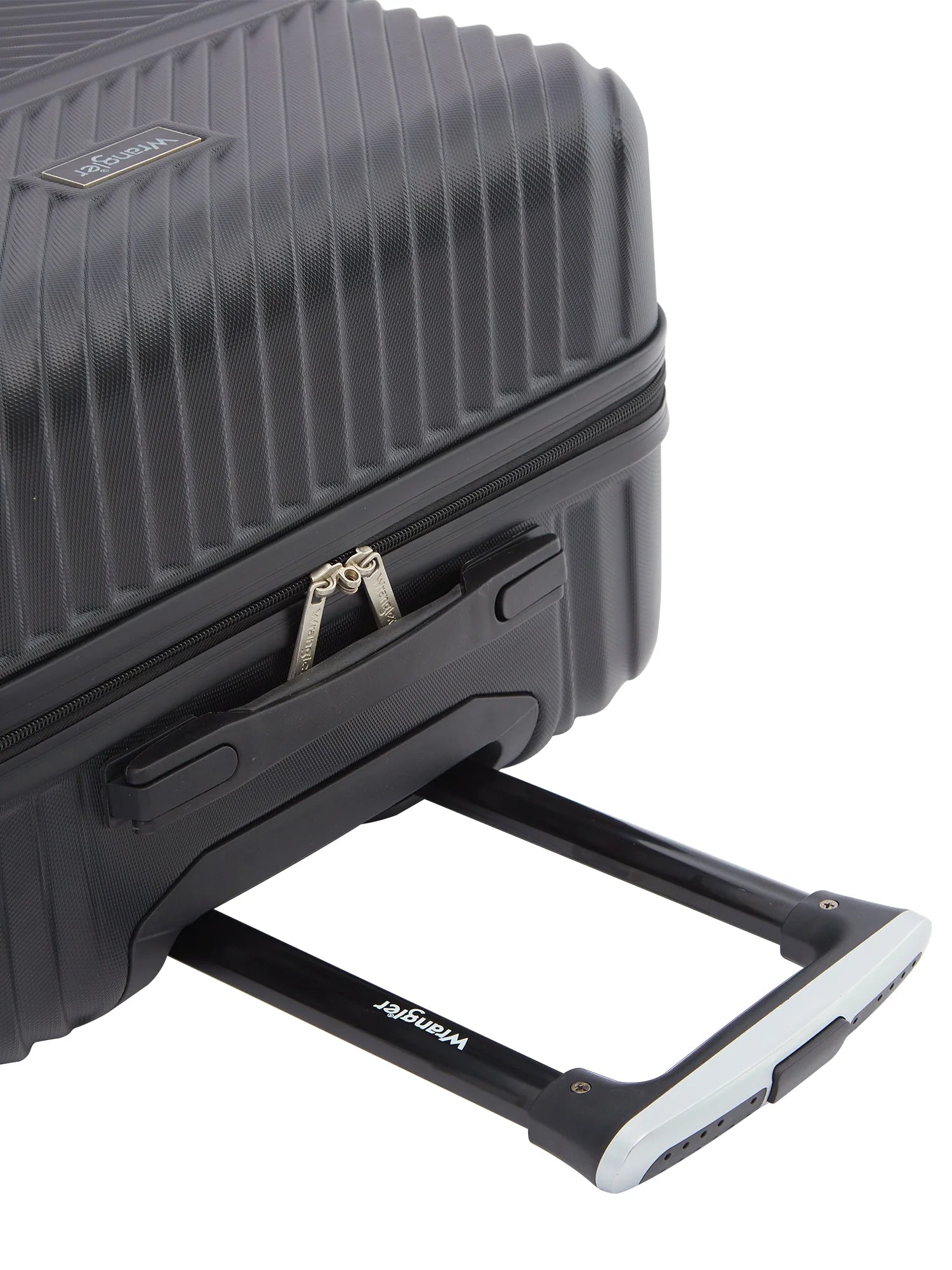 Wrangler 4 Pc Hardside Spinner Luggage Set with 20" & 25" Suitcases and Packing Cubes, Black