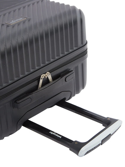 Wrangler 4 Pc Hardside Spinner Luggage Set with 20" & 25" Suitcases and Packing Cubes, Black