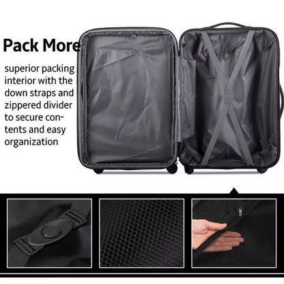 Expandable Suitcase Set of 3 with Double Spinner Wheels, Indestructible PP Material Hard Shell Luggage Sets TSA Lock, Carry on Expandable, Lightweight,20" 24' 28",Pink