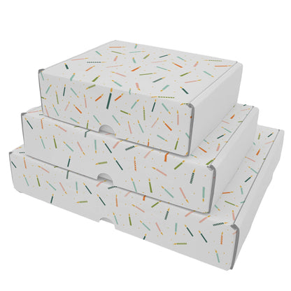 Ucanpack Birthday Gift Box Mailer Boxes 7 5/8 x 6 x 5 4/9" - Candles Printed Holiday Packaging - Holiday Shipping Box Made In USA Holiday Gift Box Gift Shipping Boxes